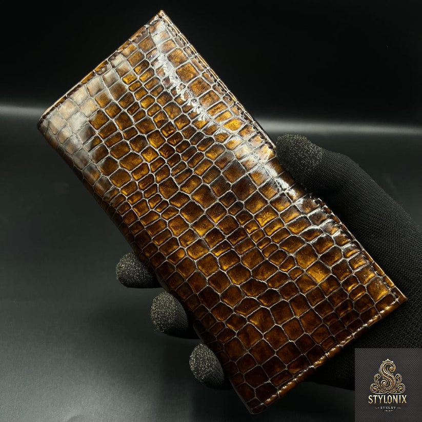 100% Premium Grade Crocodile Leather Wallet