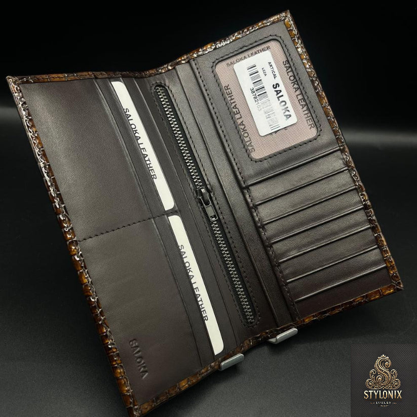 100% Premium Grade Crocodile Leather Wallet