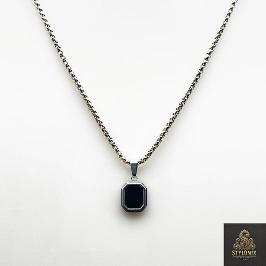 SQUARE ONYX PENDANT